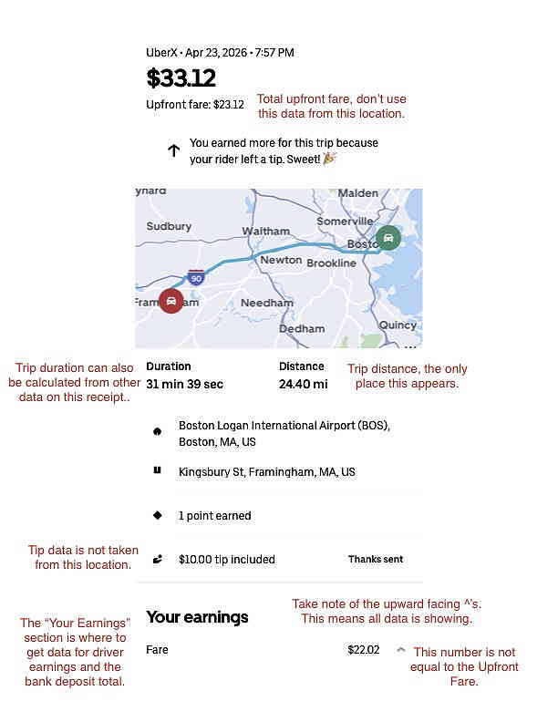 Uber Ride Receipt Page 1